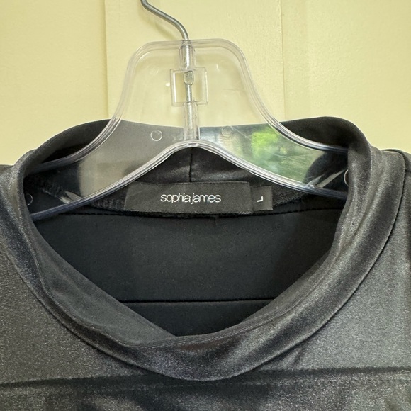 Sophia James (Black Milk) Black Bodycon Pleated Evening Cocktail Formal Dress - Picture 2 of 6